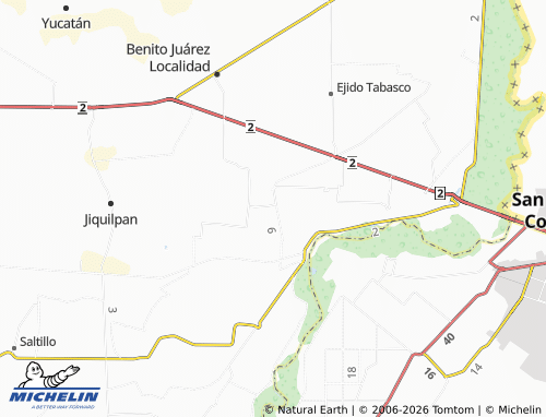 Mapa MICHELIN Chiapas 1 - ViaMichelin