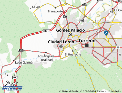 MICHELIN-Landkarte Ciudad Lerdo - ViaMichelin
