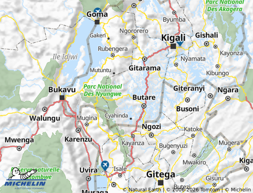 Mappa MICHELIN Nyamagabe - ViaMichelin