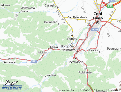 MICHELIN-Landkarte Roccasparvera - ViaMichelin
