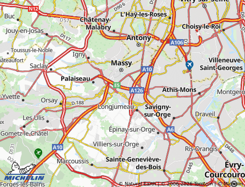 MICHELIN Champlan map - ViaMichelin
