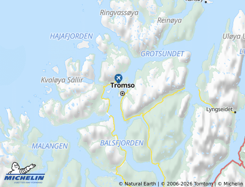 MICHELIN Troms map - ViaMichelin