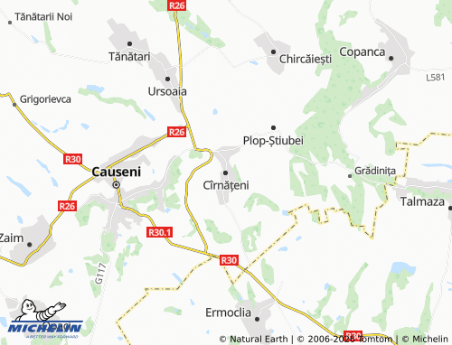 MICHELIN Cîrnățeni map - ViaMichelin