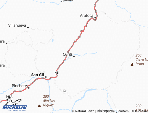 MICHELIN Curití map - ViaMichelin