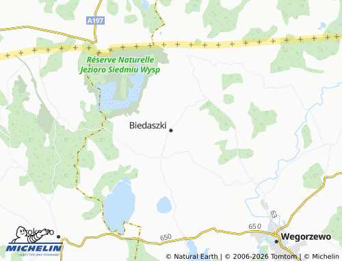 MICHELIN Biedaszki map - ViaMichelin
