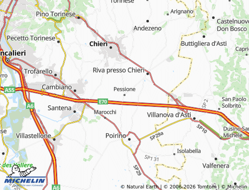 Mappa MICHELIN Pessione - ViaMichelin