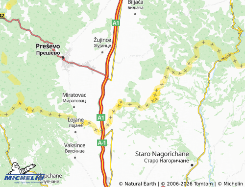 Carte MICHELIN Strezovce - ViaMichelin