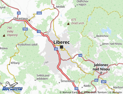 Carte MICHELIN Liberec - ViaMichelin