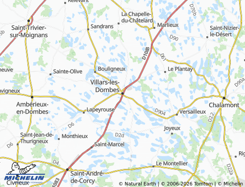MICHELIN Villars-Les-Dombes map - ViaMichelin
