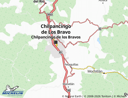 MICHELIN Jardines de Ocotepec map - ViaMichelin