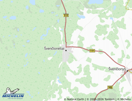 MICHELIN Švenčionėliai map - ViaMichelin
