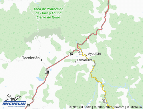 MICHELIN Ojo de Agua map - ViaMichelin