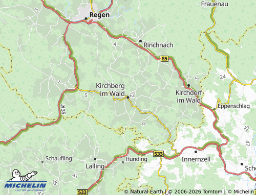 Mappa MICHELIN Kirchberg im Wald - ViaMichelin