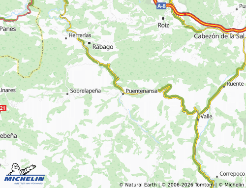 Carte MICHELIN Puentenansa - ViaMichelin