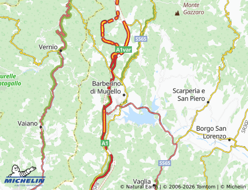 MICHELIN Barberino di Mugello map - ViaMichelin