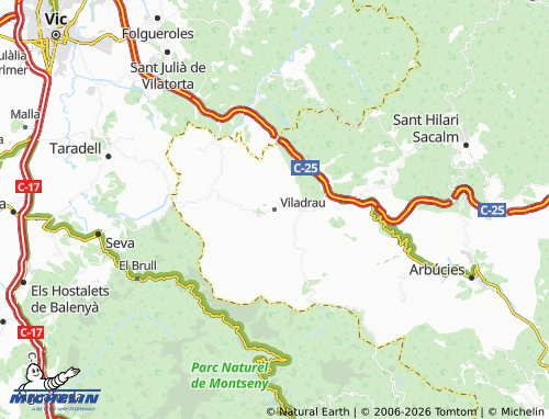 Carte MICHELIN Viladrau - ViaMichelin