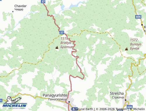 Mapa MICHELIN Panagyurski kolonii - ViaMichelin