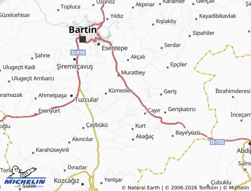 MICHELIN Terkehaliller map - ViaMichelin