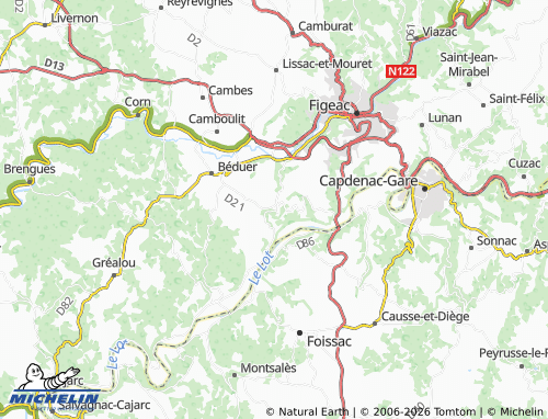 MICHELIN Faycelles map - ViaMichelin
