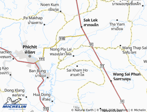 MICHELIN Nong Pla Lai map - ViaMichelin