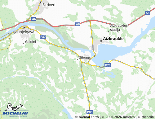 Mapa MICHELIN Sērenes pagasts - ViaMichelin