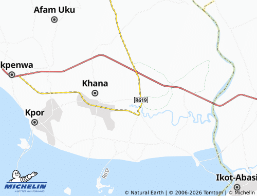MICHELIN Kpong map - ViaMichelin