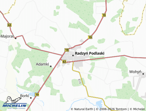 MICHELIN Radzyń Podlaski map - ViaMichelin