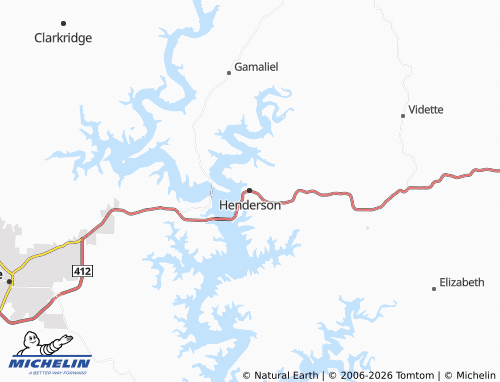Carte MICHELIN Henderson - ViaMichelin