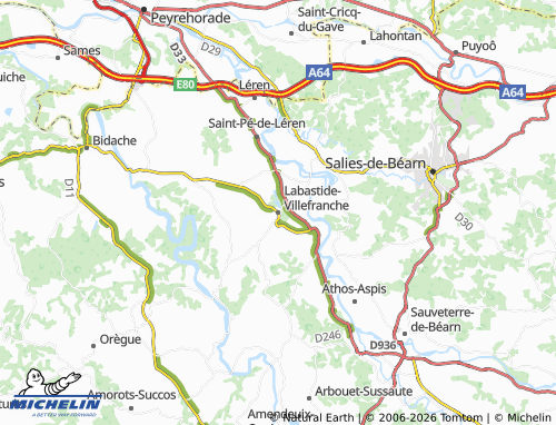 Carte MICHELIN Labastide-Villefranche - ViaMichelin