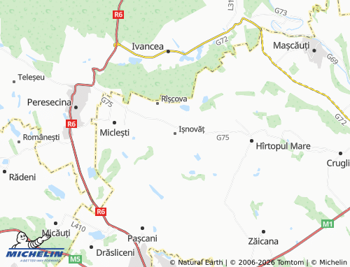 MICHELIN Ișnovăț map - ViaMichelin