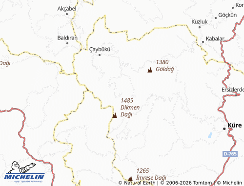 Mappa MICHELIN Çat - ViaMichelin
