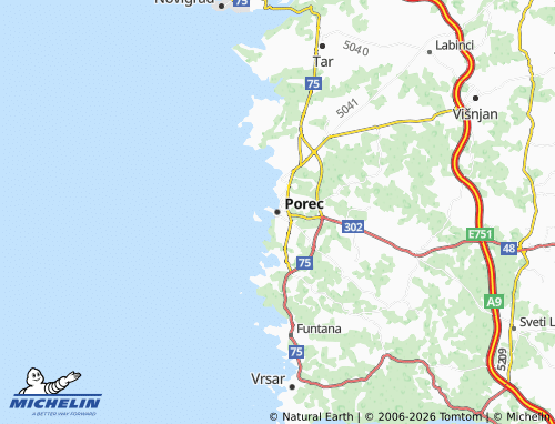 MICHELIN-Landkarte Porec - ViaMichelin