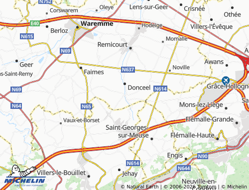 Mappa MICHELIN Haneffe - ViaMichelin
