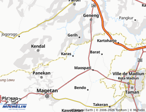 MICHELIN-Landkarte Karas - ViaMichelin