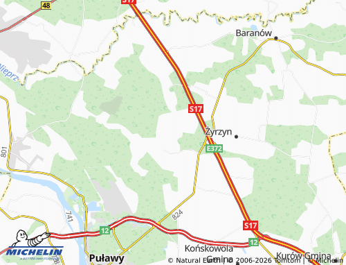 MICHELIN-Landkarte Borysów - ViaMichelin