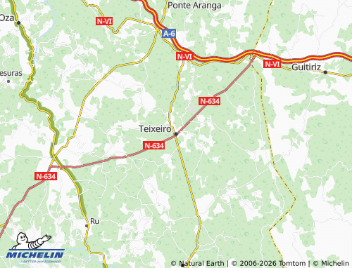 Mappa MICHELIN Teixeiro - ViaMichelin