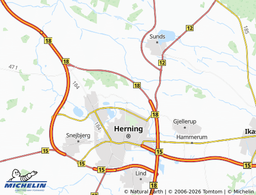 Carte MICHELIN Gullestrup - ViaMichelin