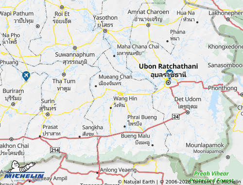 MICHELIN-Landkarte Provinz Si Saket - ViaMichelin
