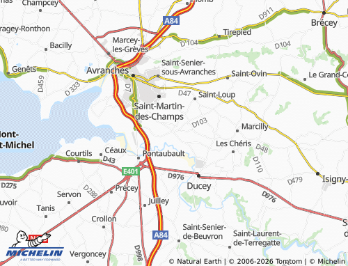 Carte MICHELIN Saint-Quentin-sur-le-Homme - ViaMichelin
