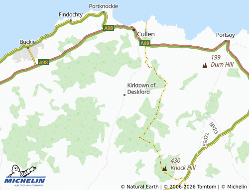 MICHELIN Kirktown of Deskford map - ViaMichelin