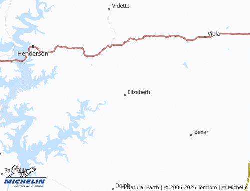 Kaart MICHELIN Elizabeth - ViaMichelin