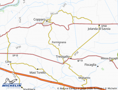 Mappa MICHELIN Formignana - ViaMichelin