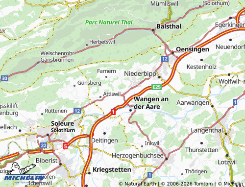 MICHELIN Wiedlisbach map - ViaMichelin