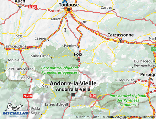 MICHELIN Ariège map - ViaMichelin