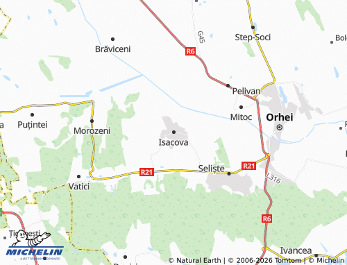 Mapa MICHELIN Isacova - ViaMichelin