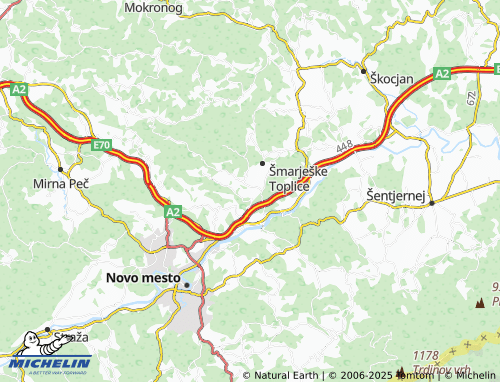 Mapa MICHELIN Herinja vas - ViaMichelin