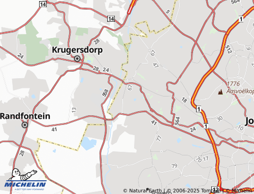 MICHELIN Grobler Park Extension 31 map - ViaMichelin