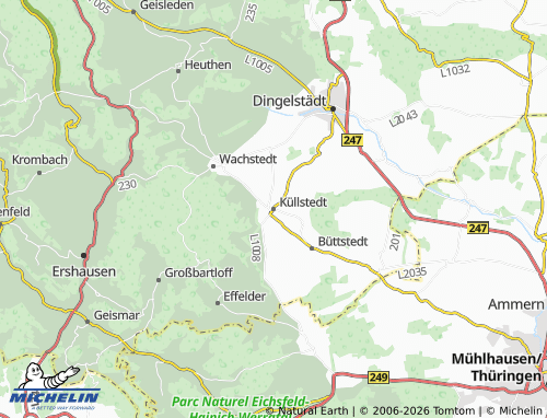 Mapa MICHELIN Küllstedt - ViaMichelin