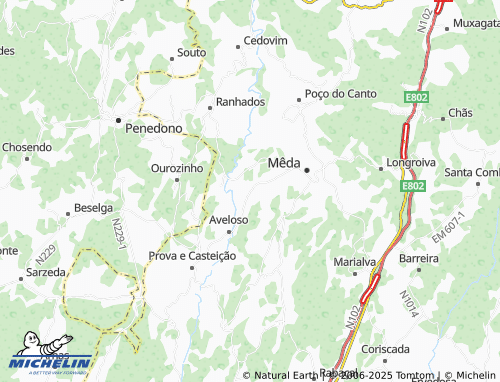 Mapa MICHELIN Outeiro de Gatos - ViaMichelin