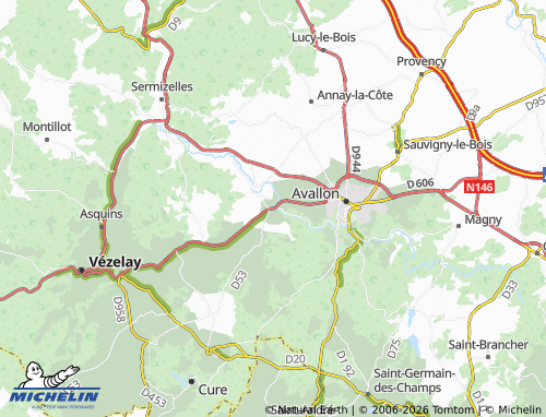 Mapa MICHELIN Pontaubert - ViaMichelin